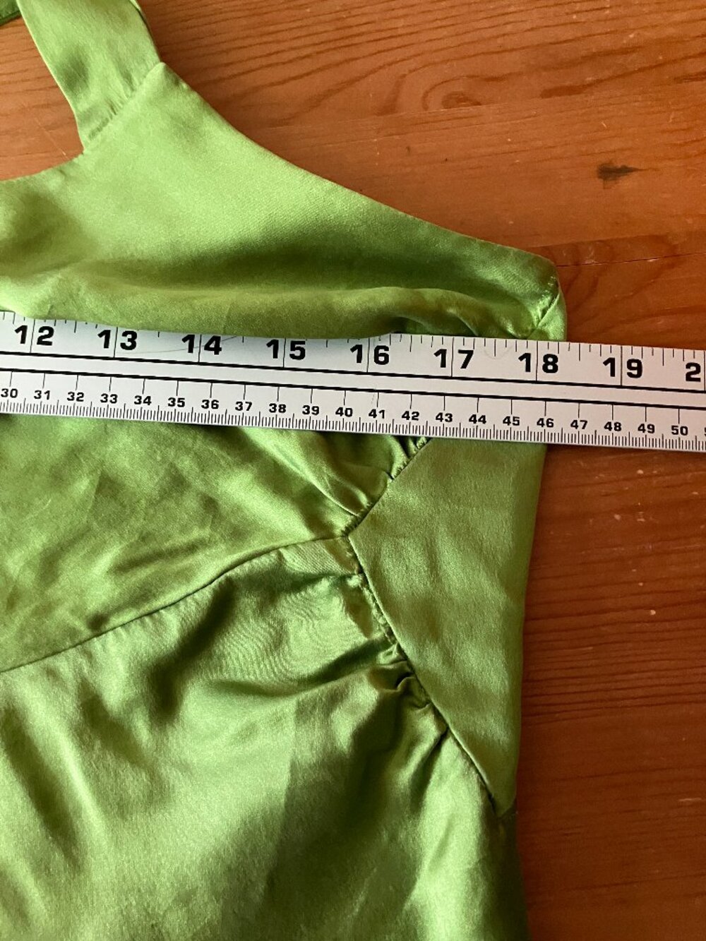NINE WEST Green Satin Silk tank/top Size 10 - Picture 10 of 10